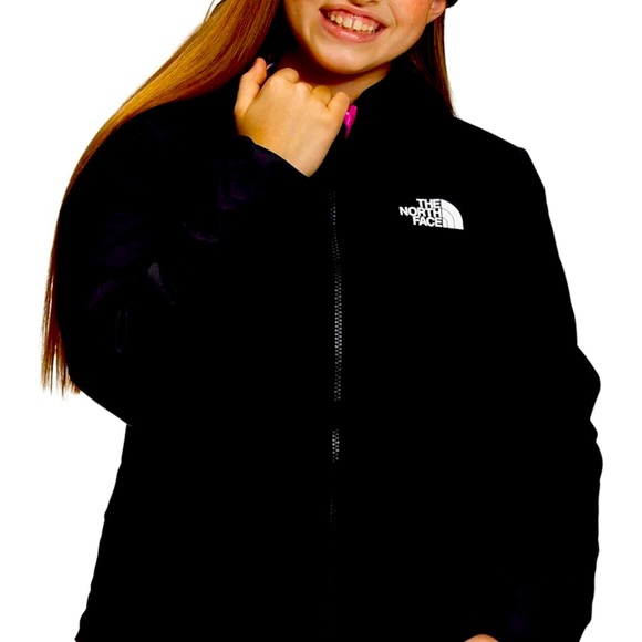 TNF Girls Printed Reversible Down Jacket - small - Picture 2 of 8